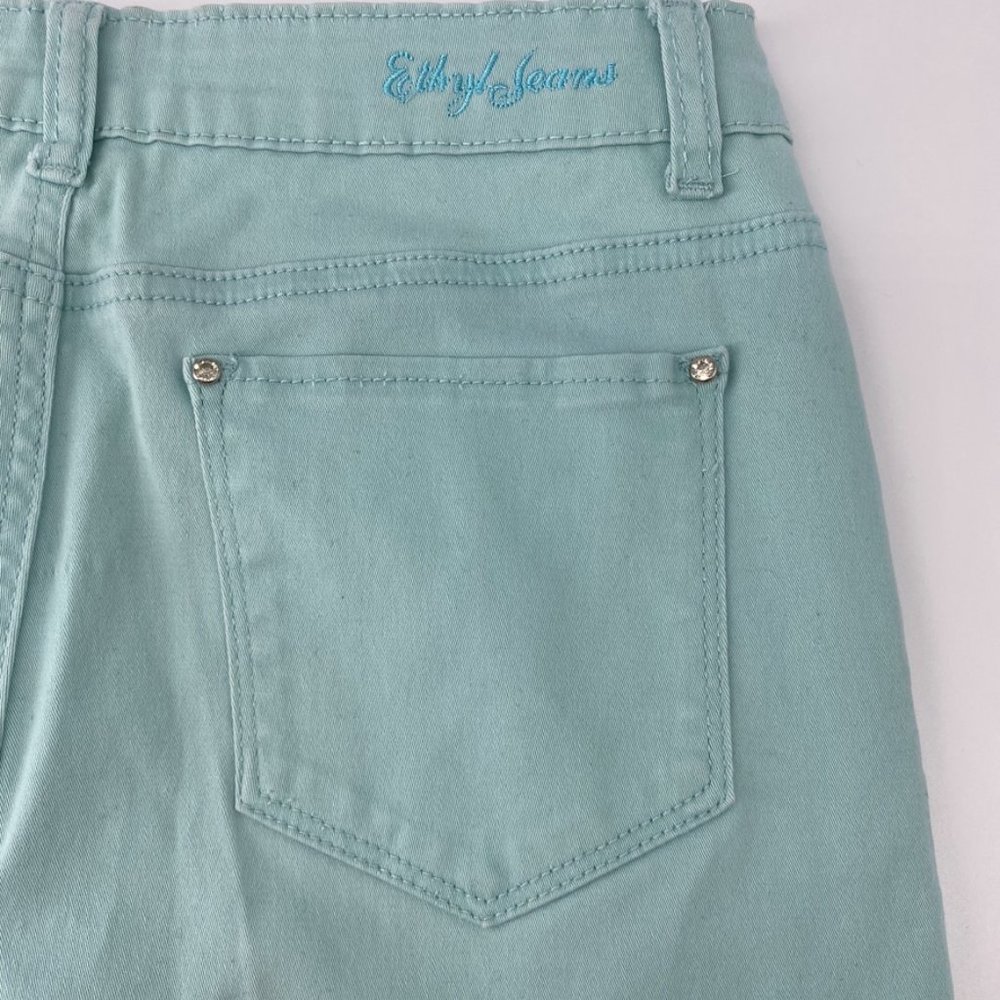Ethyl Jeans Classic Style in Teal with Bling - Picture 5 of 9